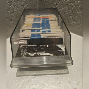 Original Rolodex with Original Business Cards Smoky Top 8"x5"